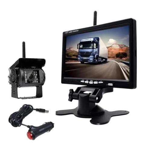 کیت دوربین دنده عقب بیسیم ضد آب Eversecu و مانیتور LCD چی HD