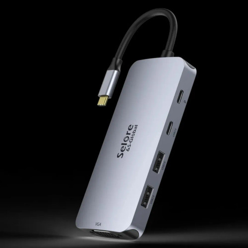 آداپتور چند مانیتوره هاب USB C سلور HDMI